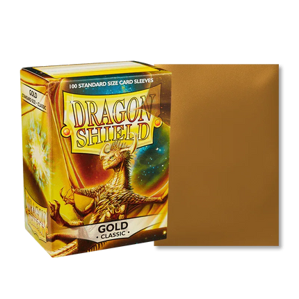 Dragon Shield - Classic Sleeves - Standard Size - 100pk - Gold - The Card Vault