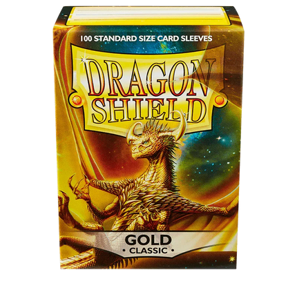 Dragon Shield - Classic Sleeves - Standard Size - 100pk - Gold - The Card Vault
