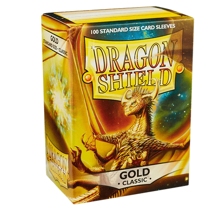 Dragon Shield - Classic Sleeves - Standard Size - 100pk - Gold - The Card Vault