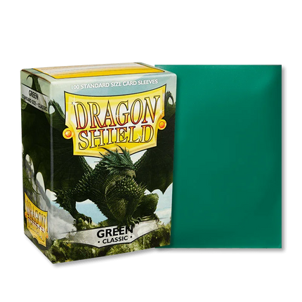 Dragon Shield - Classic Sleeves - Standard Size - 100pk - Green - The Card Vault