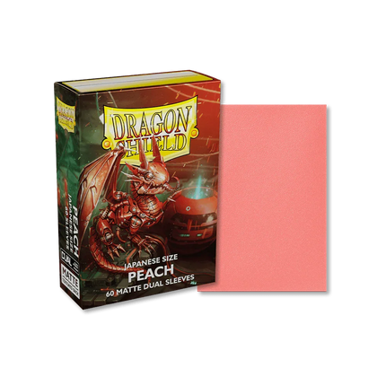 Dragon Shield - Dual Matte Sleeves - Japanese Size - 60pk - Peach - The Card Vault