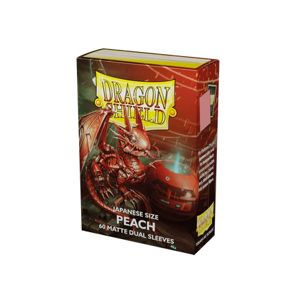 Dragon Shield - Dual Matte Sleeves - Japanese Size - 60pk - Peach - The Card Vault