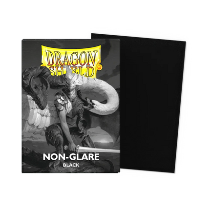 Dragon Shield - Dual Matte Sleeves - Standard Size - 100pk - Non-Glare Black - The Card Vault