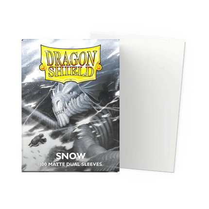 Dragon Shield - Dual Matte Sleeves - Standard Size - 100pk - Snow - The Card Vault