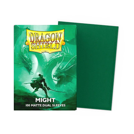 Dragon Shield - Matte Dual Sleeves - Standard Size - 100pk - Might Green - The Card Vault