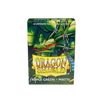 Dragon Shield - Matte Sleeves - Japanese Size - 60pk - Apple Green - The Card Vault