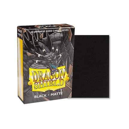 Dragon Shield - Matte Sleeves - Japanese Size - 60pk - Black - The Card Vault