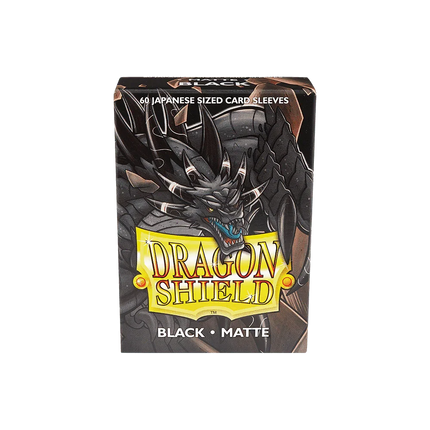 Dragon Shield - Matte Sleeves - Japanese Size - 60pk - Black - The Card Vault