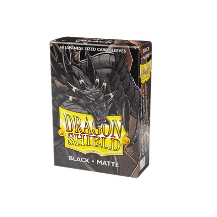 Dragon Shield - Matte Sleeves - Japanese Size - 60pk - Black - The Card Vault