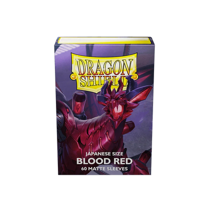 Dragon Shield - Matte Sleeves - Japanese Size - 60pk - Blood Red - The Card Vault