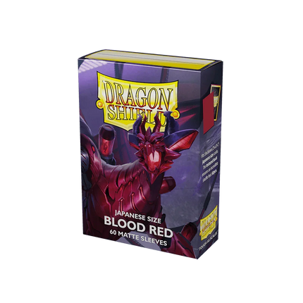 Dragon Shield - Matte Sleeves - Japanese Size - 60pk - Blood Red - The Card Vault