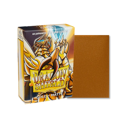 Dragon Shield - Matte Sleeves - Japanese Size - 60pk - Gold - The Card Vault