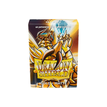 Dragon Shield - Matte Sleeves - Japanese Size - 60pk - Gold - The Card Vault