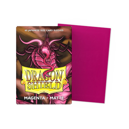 Dragon Shield - Matte Sleeves - Japanese Size - 60pk - Magenta - The Card Vault