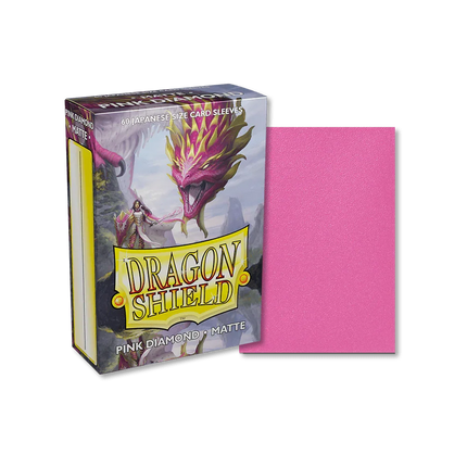 Dragon Shield - Matte Sleeves - Japanese Size - 60pk - Pink Diamond - The Card Vault