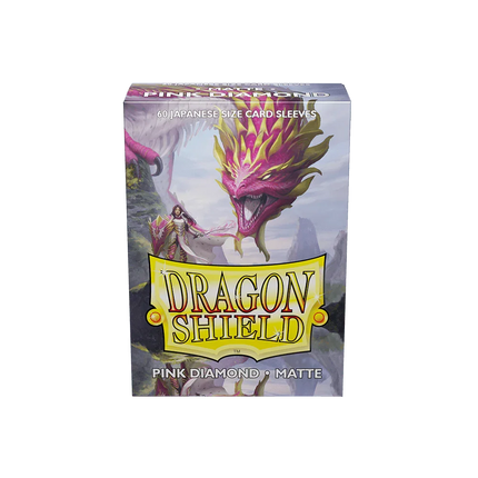 Dragon Shield - Matte Sleeves - Japanese Size - 60pk - Pink Diamond - The Card Vault