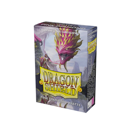 Dragon Shield - Matte Sleeves - Japanese Size - 60pk - Pink Diamond - The Card Vault
