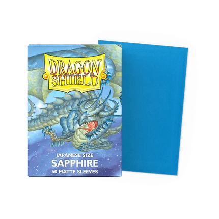 Dragon Shield - Matte Sleeves - Japanese Size - 60pk - Sapphire - The Card Vault
