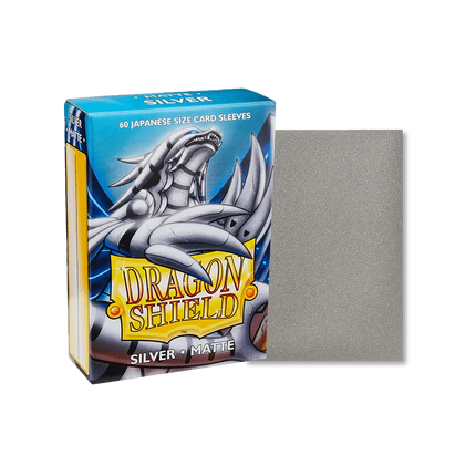 Dragon Shield - Matte Sleeves - Japanese Size - 60pk - Silver - The Card Vault