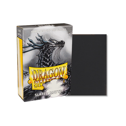 Dragon Shield - Matte Sleeves - Japanese Size - 60pk - Slate - The Card Vault