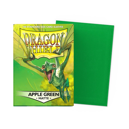 Dragon Shield - Matte Sleeves - Standard Size - 100pk - Apple Green - The Card Vault
