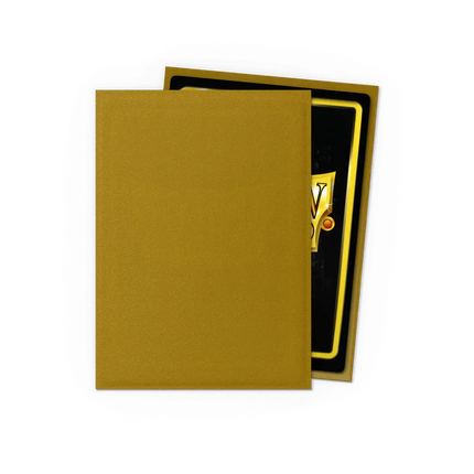 Dragon Shield - Matte Sleeves - Standard Size - 100pk - Gold - The Card Vault