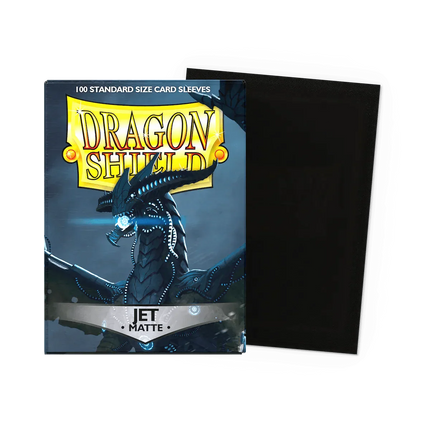 Dragon Shield - Matte Sleeves - Standard Size - 100pk - Jet - The Card Vault