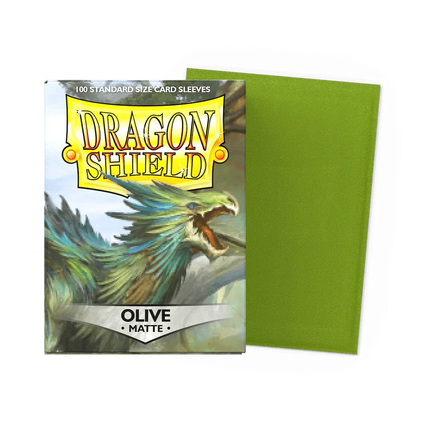 Dragon Shield - Matte Sleeves - Standard Size - 100pk - Olive - The Card Vault