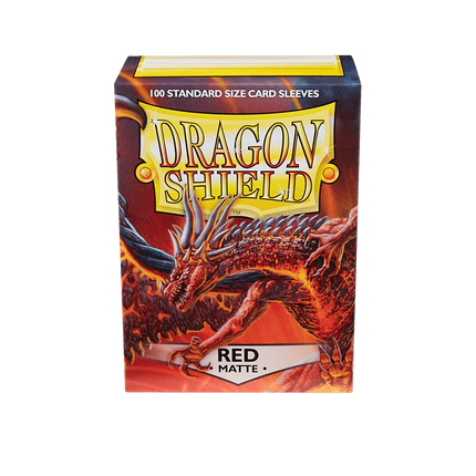 Dragon Shield - Matte Sleeves - Standard Size - 100pk - Red - The Card Vault