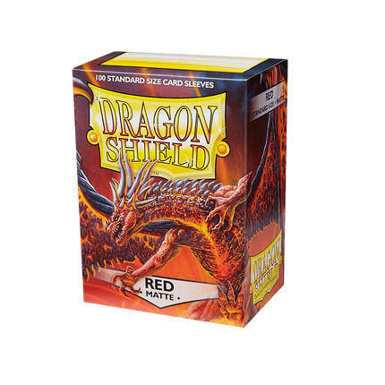 Dragon Shield - Matte Sleeves - Standard Size - 100pk - Red - The Card Vault