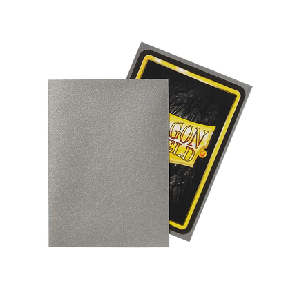 Dragon Shield - Matte Sleeves - Standard Size - 100pk - Silver - The Card Vault