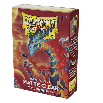 Dragon Shield - Perfect Fit Sleeves - Outer Sleeves - Japanese Size - 60pk - Clear (Matte) - The Card Vault
