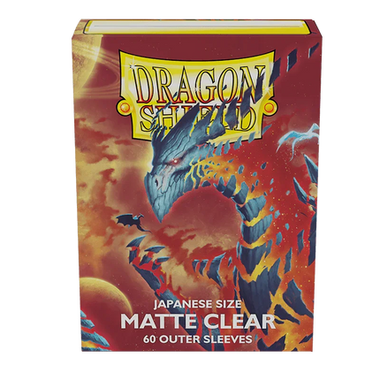 Dragon Shield - Perfect Fit Sleeves - Outer Sleeves - Japanese Size - 60pk - Clear (Matte) - The Card Vault
