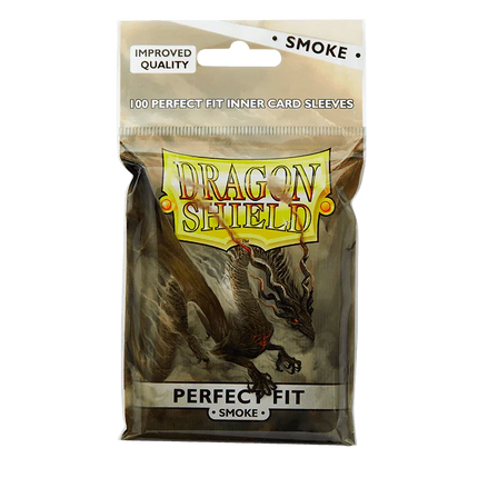 Dragon Shield - Toploading Perfect Fit Sleeves - Standard Size - 100pk - Smoke - The Card Vault