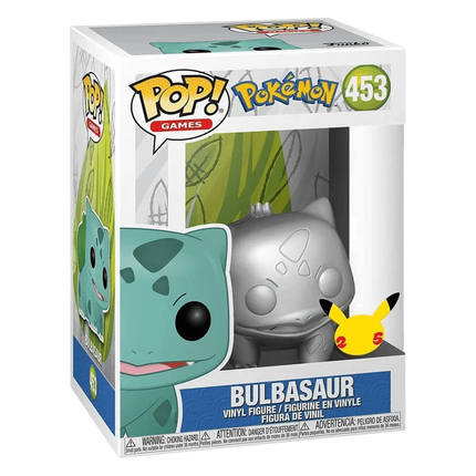 Funko Pop! Vinyl - Pokemon (Silver 25th Anniversary Special Edition) - Bulbasaur - #454 - The Card Vault