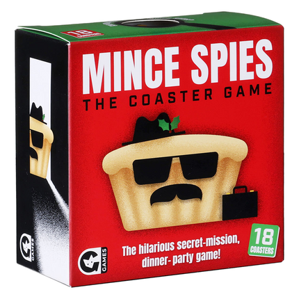 Mince Spies The Coaster Game official red box artwork