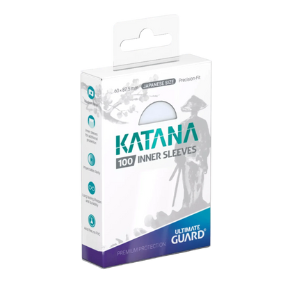 Ultimate Guard - Katana Sleeves - Japanese Size - Precision-Fit - Transparent - 100pk