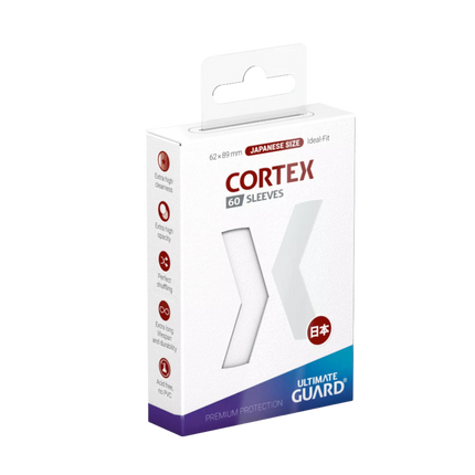 Ultimate Guard - Cortex Sleeves - Japanese Size - Ideal-Fit - White - 60pk