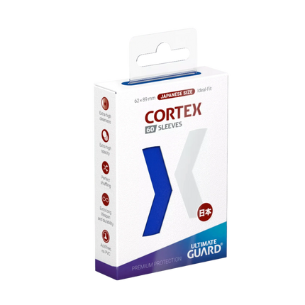Ultimate Guard - Cortex Sleeves - Japanese Size - Ideal-Fit - Blue - 60pk
