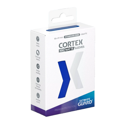 Ultimate Guard - Cortex Sleeves - Standard Size - Ideal-Fit - Matte Blue - 100pk