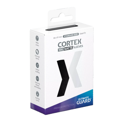 Ultimate Guard - Cortex Sleeves - Standard Size - Ideal-Fit - Matte Black - 100pk