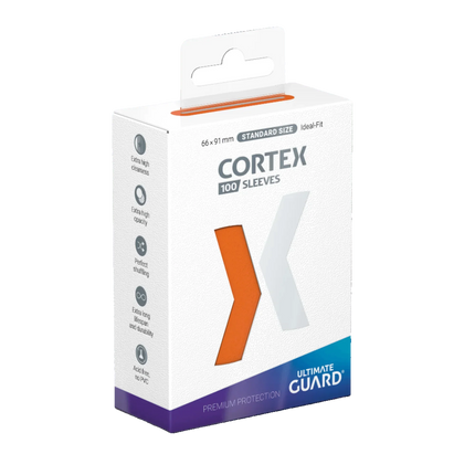 Ultimate Guard - Cortex Sleeves - Standard Size - Ideal-Fit - Orange - 100pk