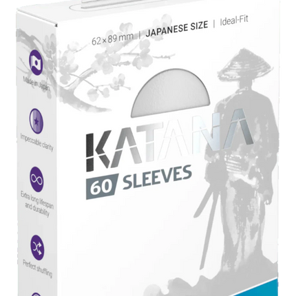 Ultimate Guard - Katana Sleeves - Japanese Size - Ideal-Fit - White - 60pk