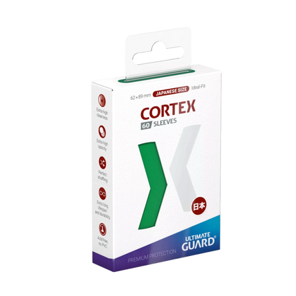 Ultimate Guard - Cortex Sleeves - Japanese Size - Ideal-Fit - Green - 60pk