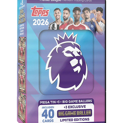 Topps - 2026 Premier League Debut Edition Football (Soccer) - Mega Tin (Assorted)