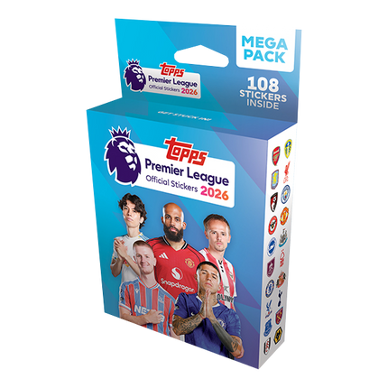 Topps - 2026 Premier League Football (Soccer) Official Sticker Collection - Mega Pack