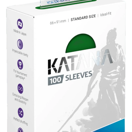 Ultimate Guard - Katana Sleeves - Standard Size - Ideal-Fit - Green - 100pk