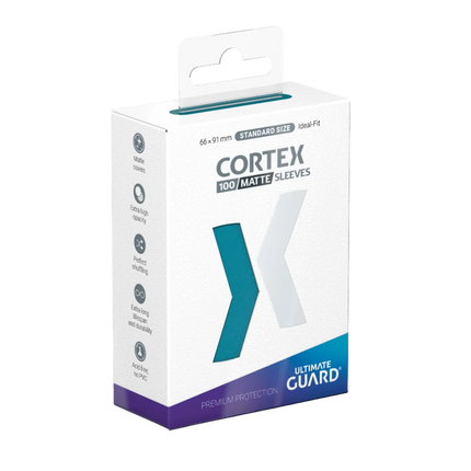 Ultimate Guard - Cortex Sleeves - Standard Size - Ideal-Fit - Matte Petrol - 100pk