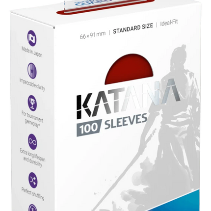 Ultimate Guard - Katana Sleeves - Standard Size - Ideal-Fit - Red - 100pk