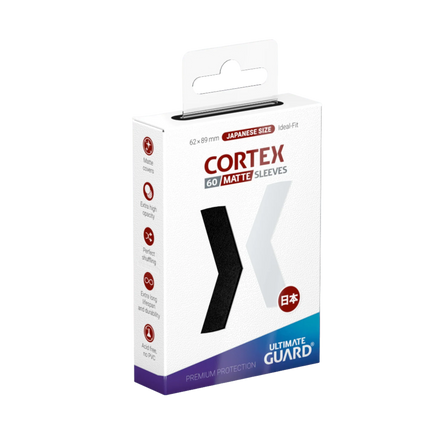 Ultimate Guard - Cortex Sleeves - Japanese Size - Ideal-Fit - Matte Black - 60pk